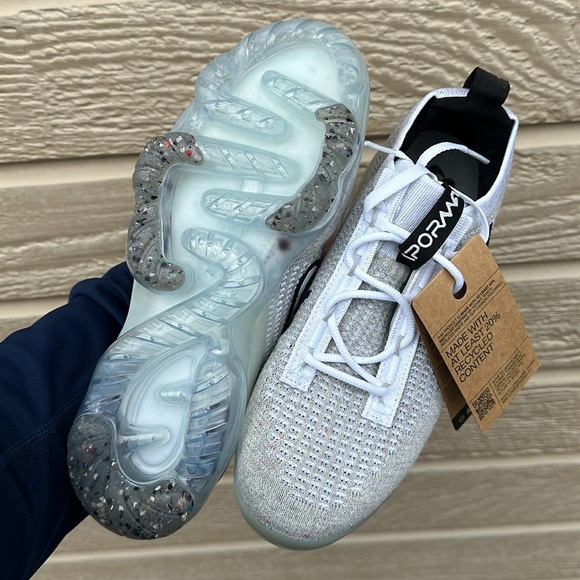 Nike Air Vapormax 2021 FK Flyknit White Black GS 6.5Y - Picture 7 of 8